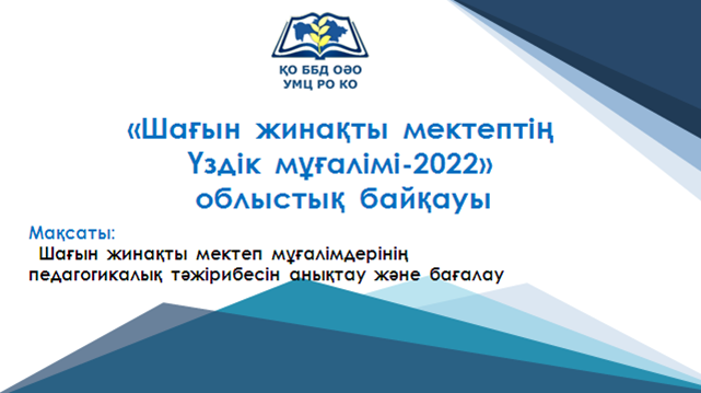 Учебно-методическим центром развития образования Карагандинской области 19 мая 2022 года проведен третий финальный  этап областного конкурса «Лучший учитель малокомплектной школы-2022».