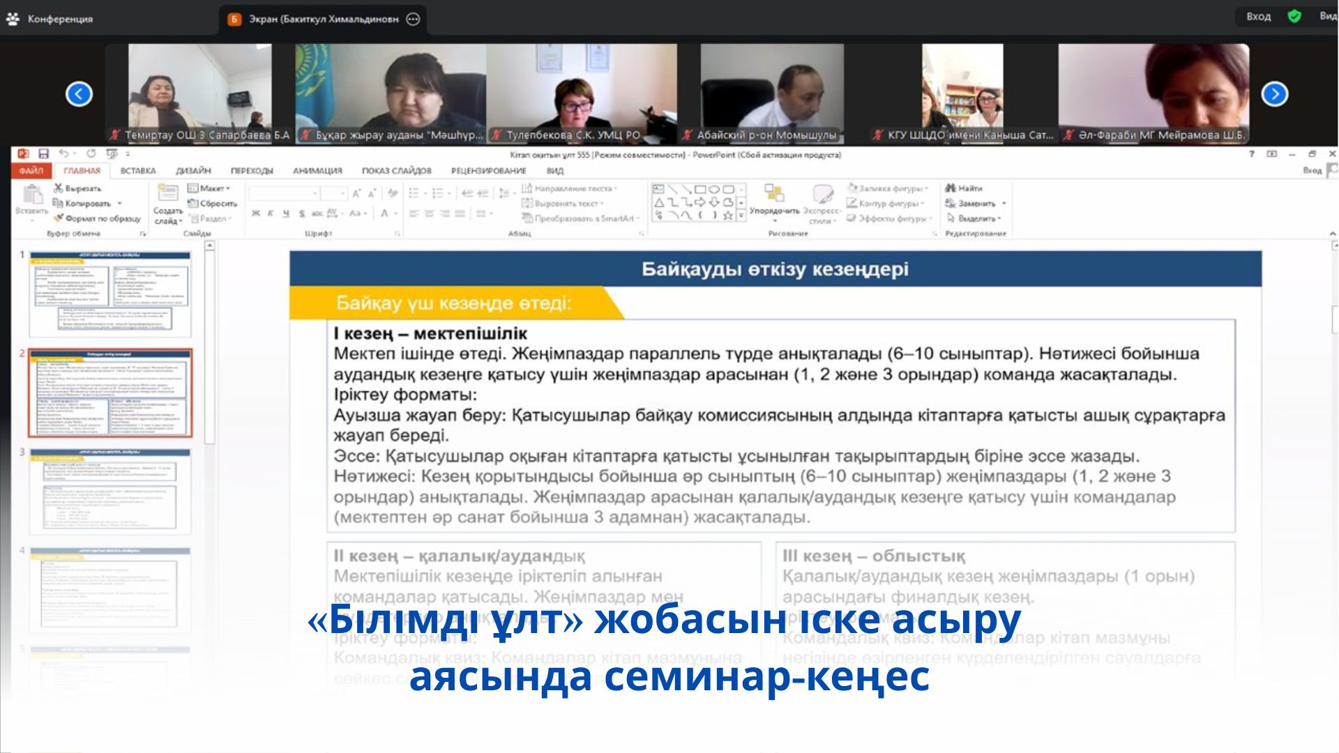 Семинар-совещание в рамках реализации  проекта «Читающая нация»