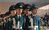 Торжественная церемония вручения кадетского знамени  в СОШ № 58 г. Караганды